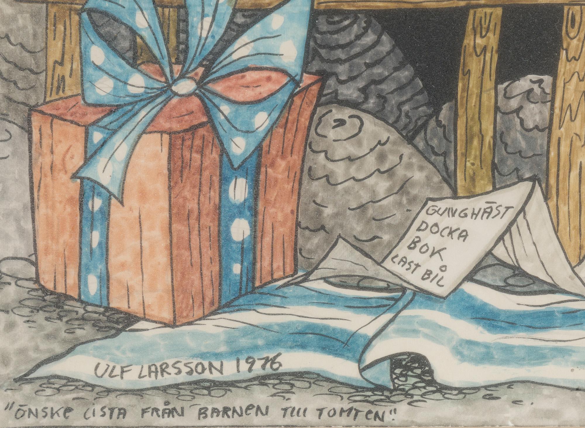 ULF LARSSON, Tusch/akvarell, signerad och daterad 1976.