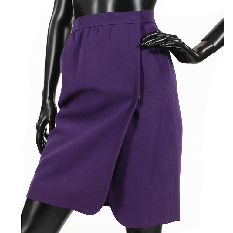 YVES SAINT LAURENT, a purple wool skirt.