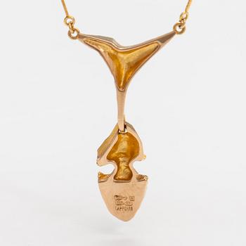 Björn Weckström, Halsband "Kaira", 14K guld, platina. Lapponia 1982.