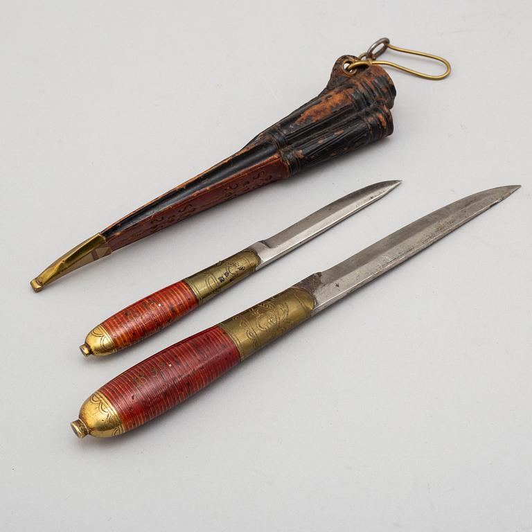 A Kauhavan Puukkotehdas double knife dated 1899.