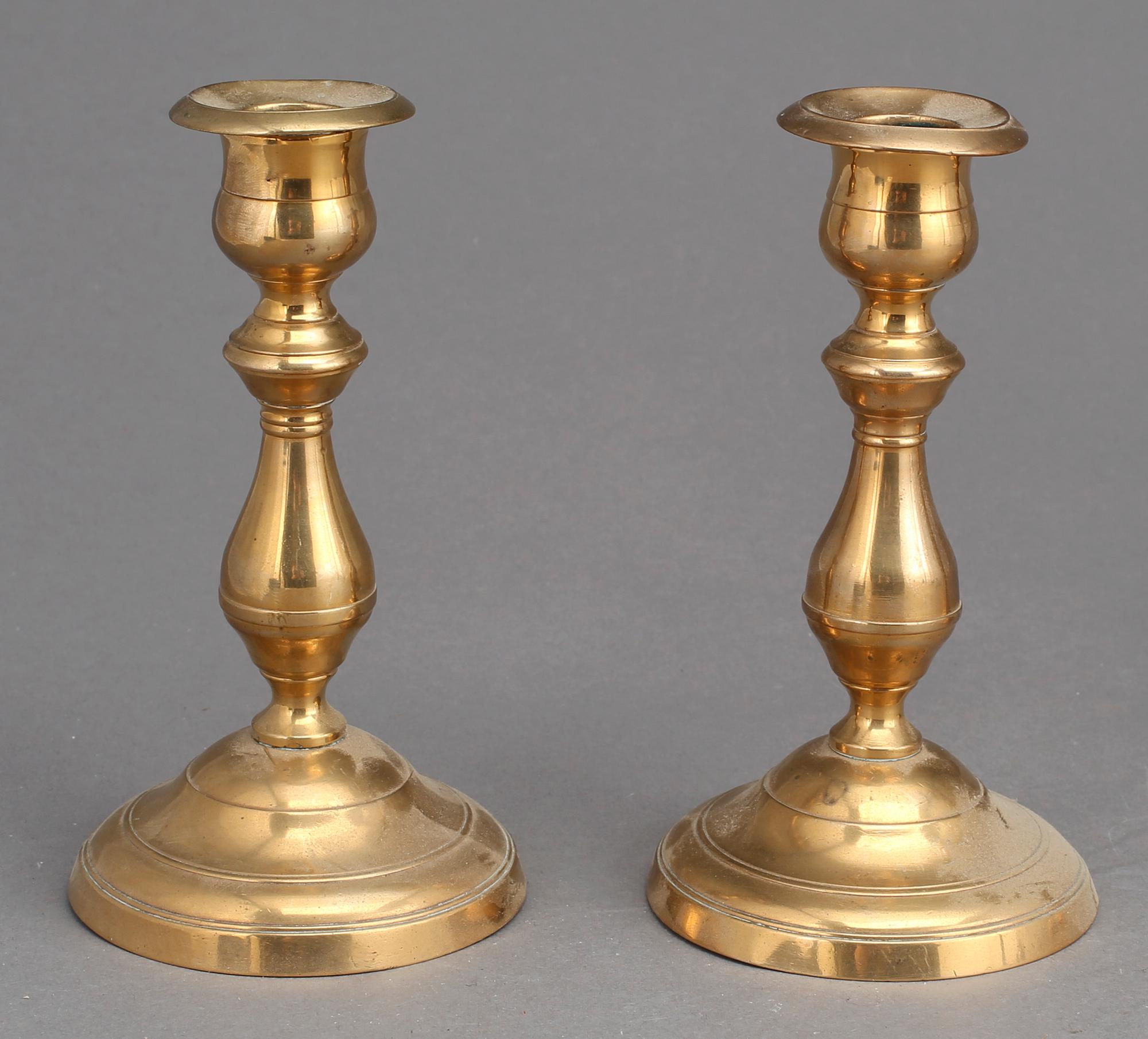 LJUSSTAKAR, 4 st (2+2), Skultuna Bruk, 1800-talets andra hälft.