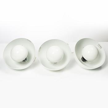 Verner Panton, three "Flower Pot" ceiling lamps.
