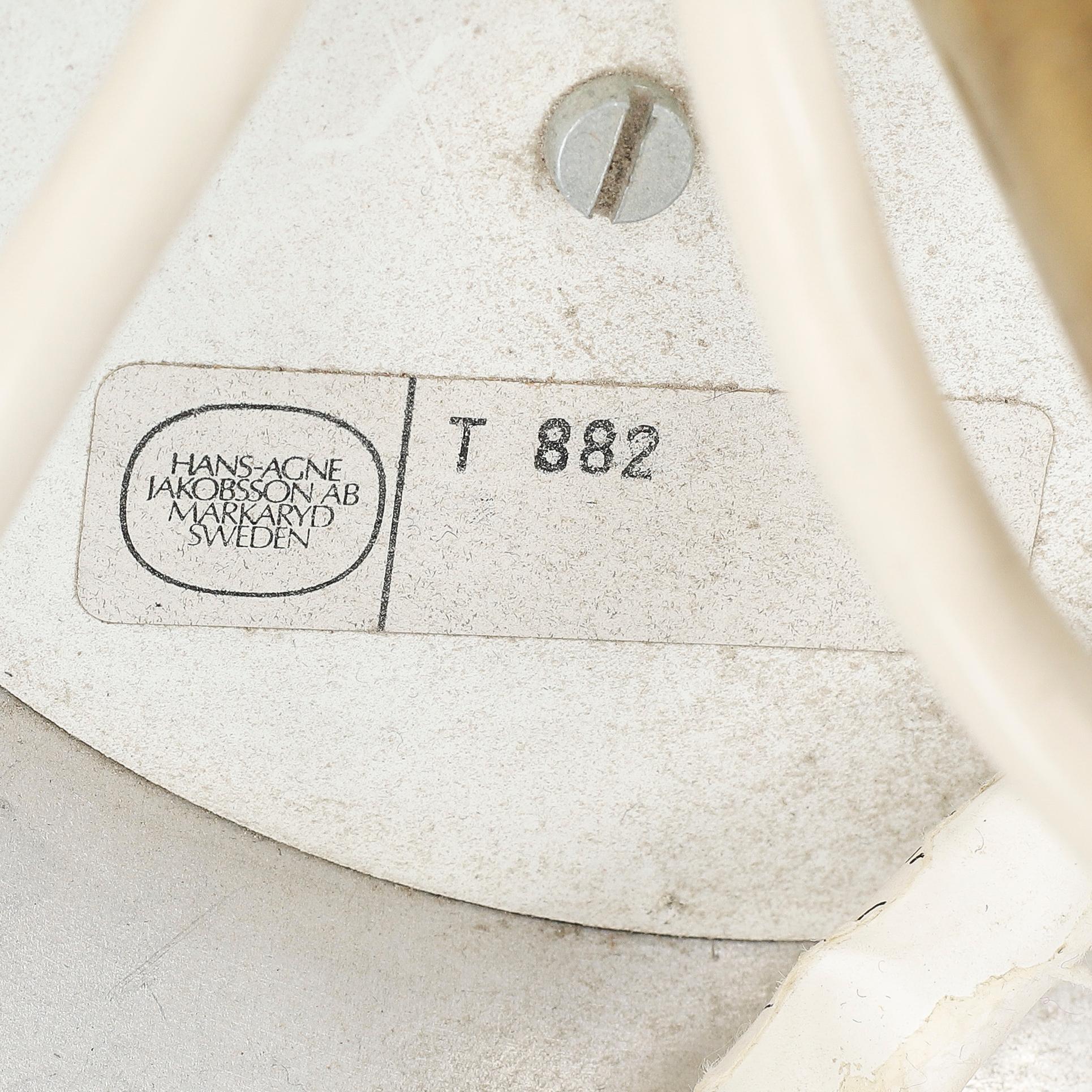 HANS-AGNE JAKOBSSON, a "T882" ceiling lamp, Markaryd, Sweden 1960-70's.