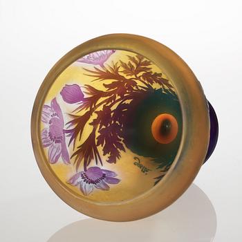 An Emile Gallé Art Nouveau cameo glass vase, Nancy, France.