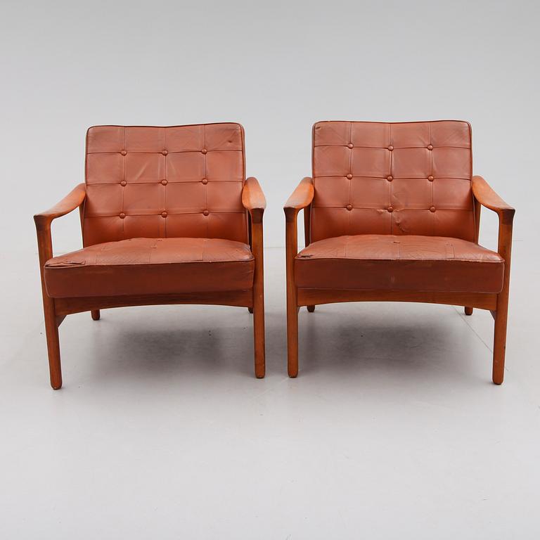 FÅTÖLJER, 1 par, Bröderna Andersson, 1900-talets andra hälft.