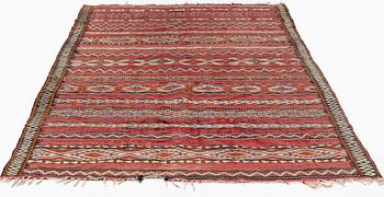 A Carpet, Oriental Flatweave, Old,  circa 270 x 175 cm.