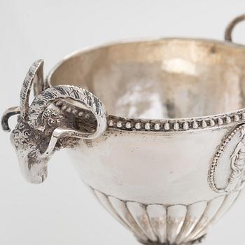 Mikael Nyberg, sockerskål med lock, silver, Stockholm 1788. Gustaviansk.