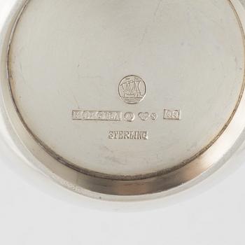 A Swedish silver vase, a bowl and a box with cover, including Atelier Borgila, Stockholm, 1966.