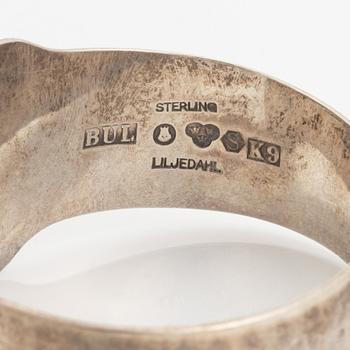 Bengt Liljedahl, silver and amethyst bangle.
