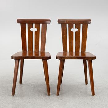 Göran Malmvall, six chairs, Svensk Fur, Karl Andersson & Söner, 1970-tal.