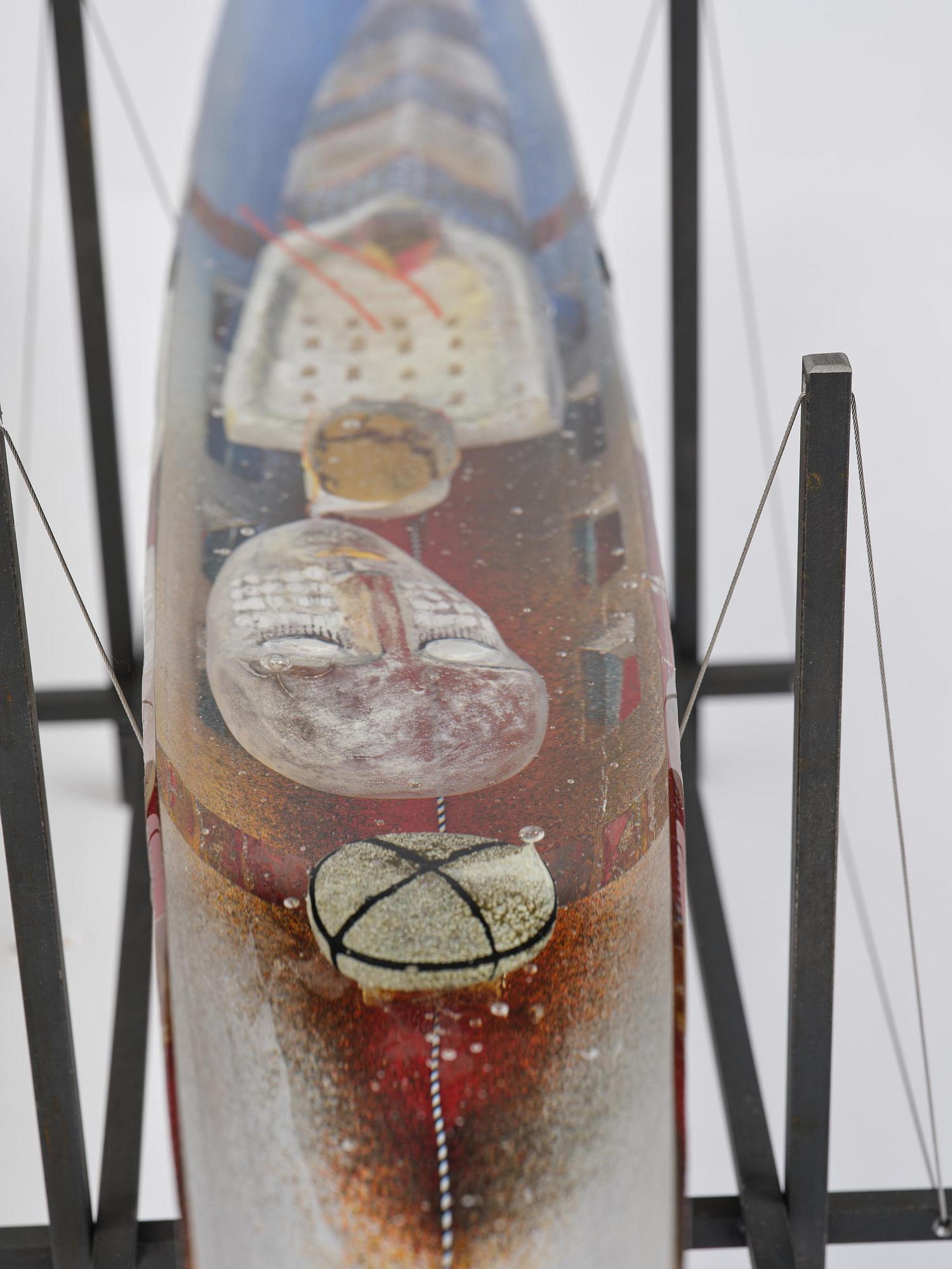 Bertil Vallien, "Sleeping Princess un-20", a unique sand cast glass sculpture, Kosta Boda, Sweden.
