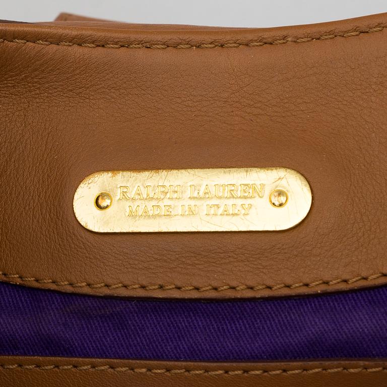 A leather handbag by Ralph Lauren.