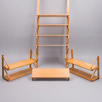ALVAR AALTO, hyllor, 9 st, Artek 1900-talets mitt.