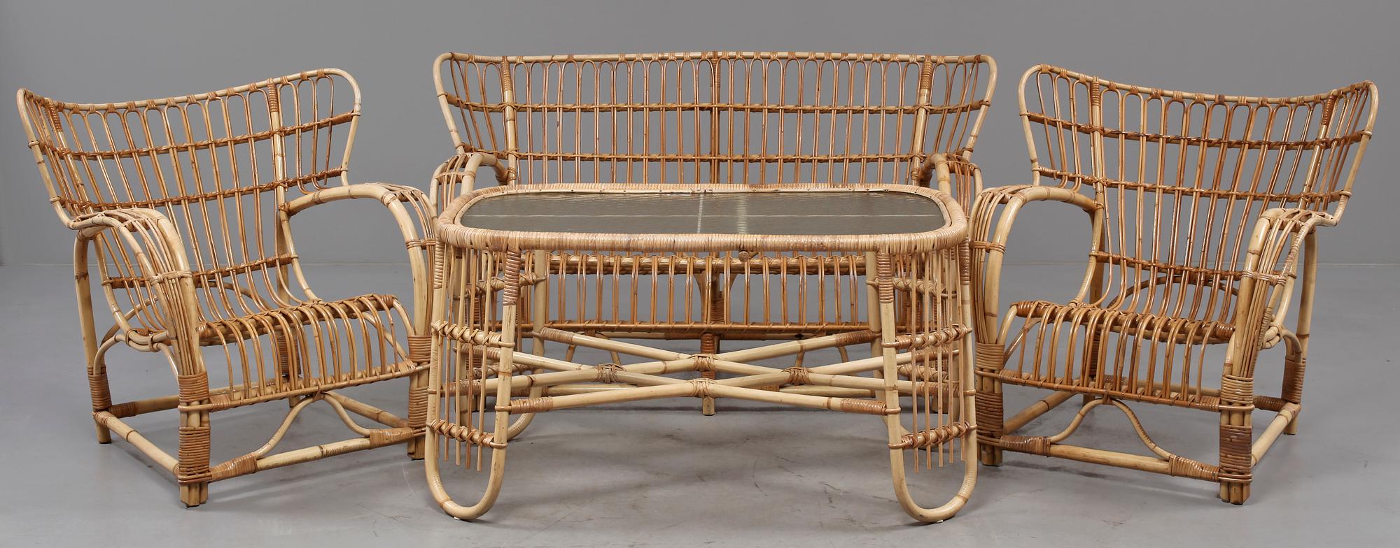 KORGMÖBEL, fyra delar, 1900-tal.