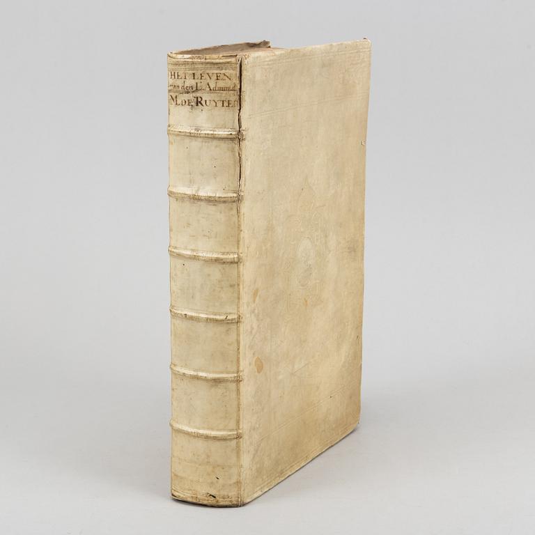Om sjöhjälten Michiel Adriaansz. de Ruyter, med graverade planscher.