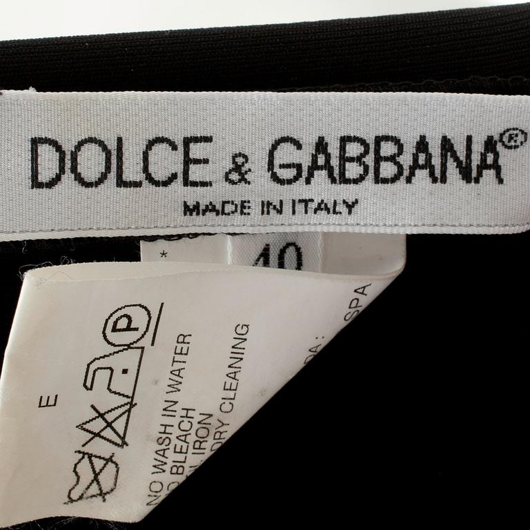 DOLCE & GABBANA, a black evening dress. Italian size 40.