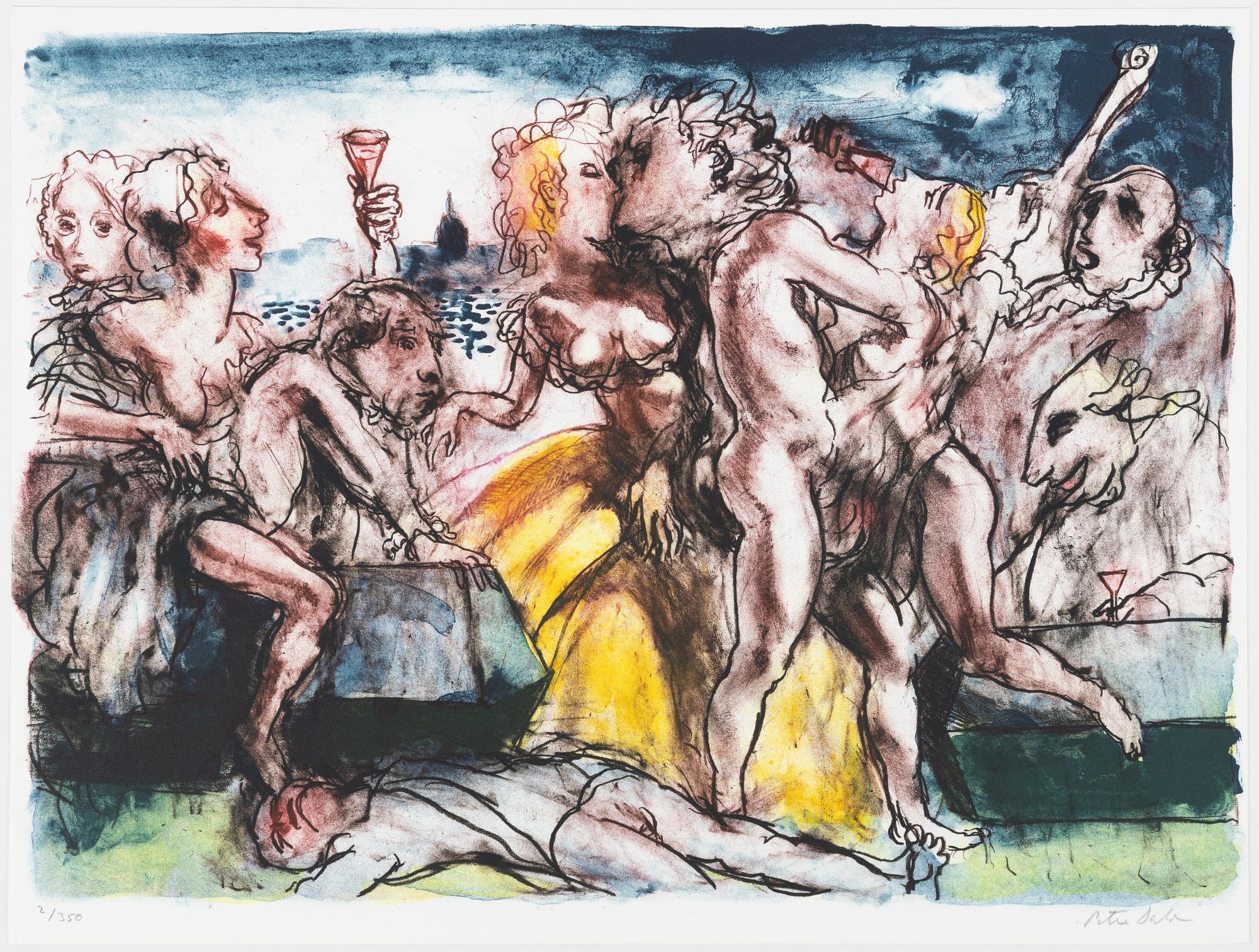 Peter Dahl, "Fredmans Epistles" (Color Lithograph and Book).