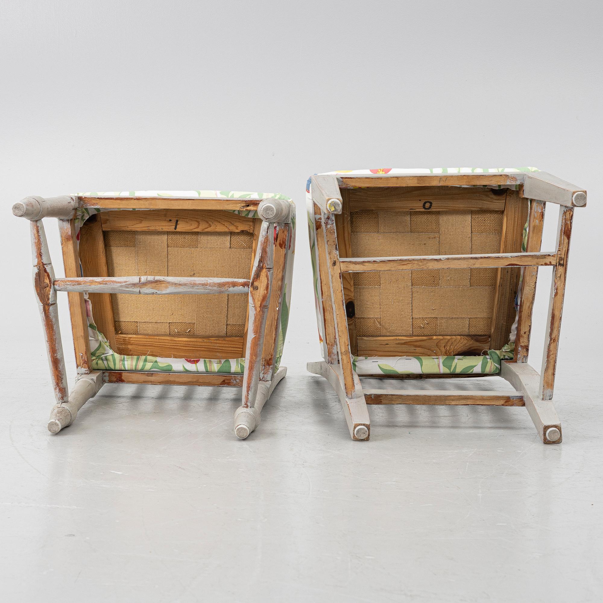 Chairs, 6, circa 1800.