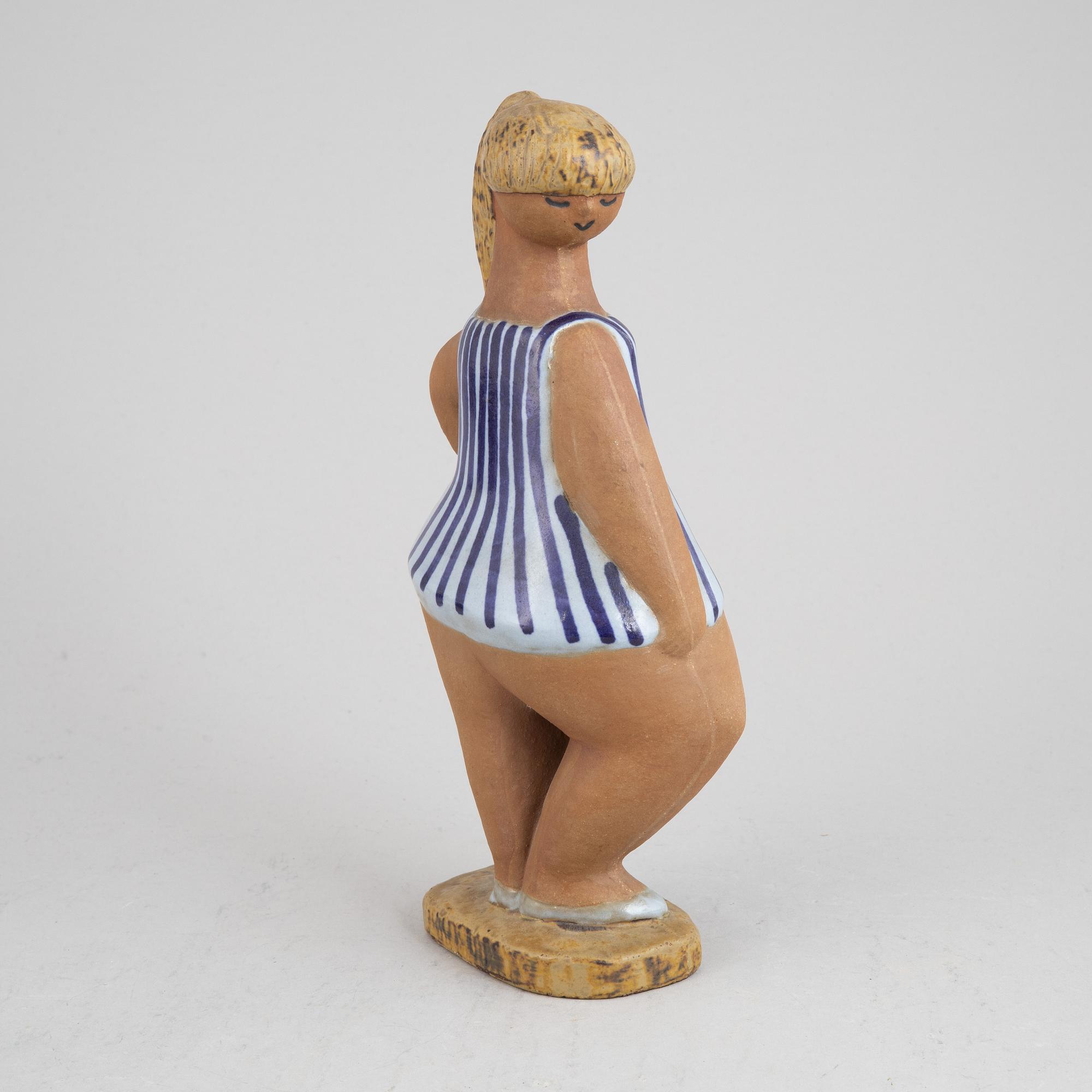 A stoneware figurine. 'Dora', by Lisa Larson, Gustavsberg, signed.