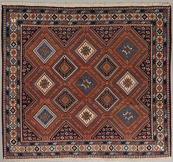 A Yalameh rug, ca 180 x 200 cm.
