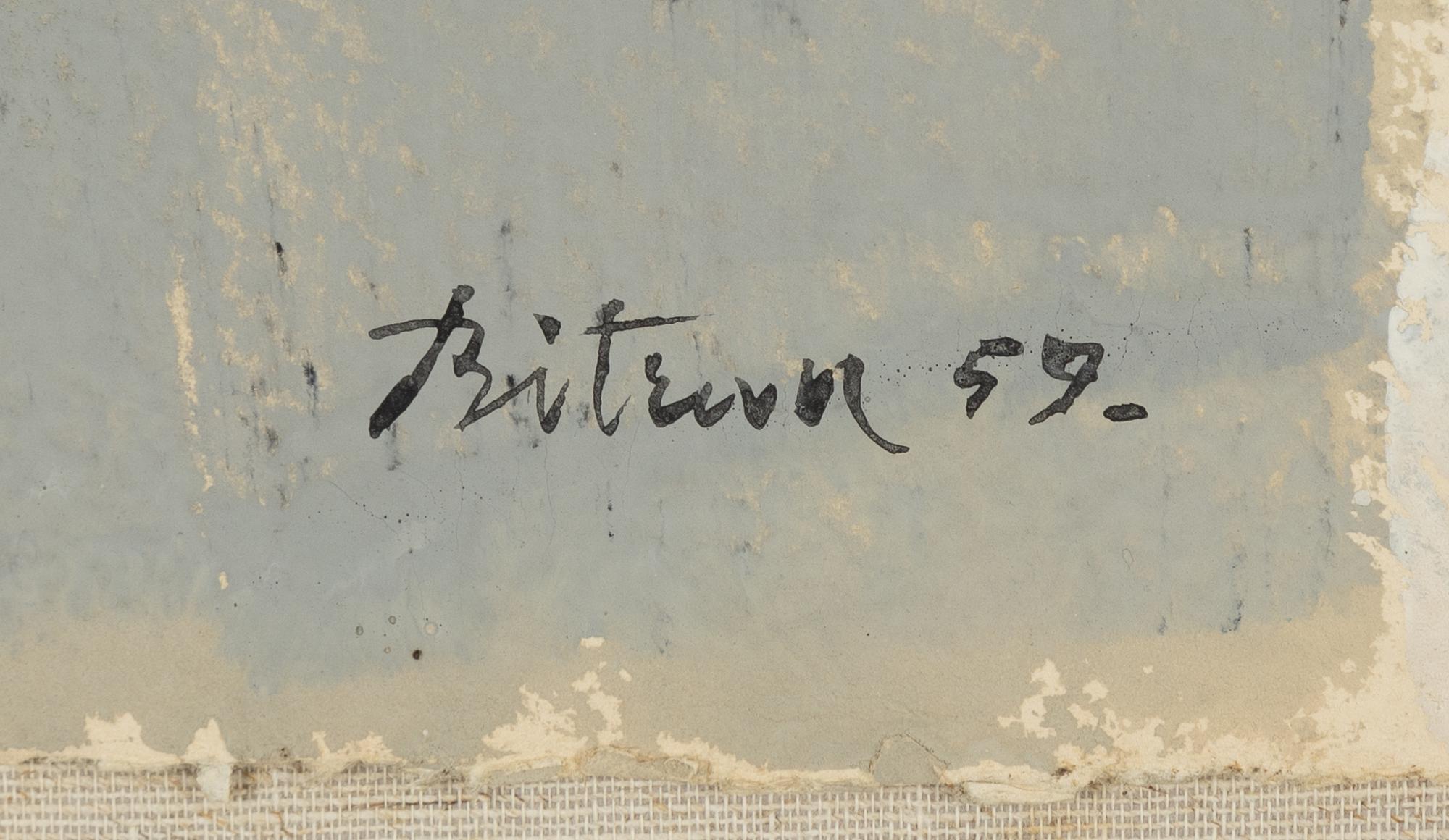 Albert Bitran, gouache, signed and dated 1959.