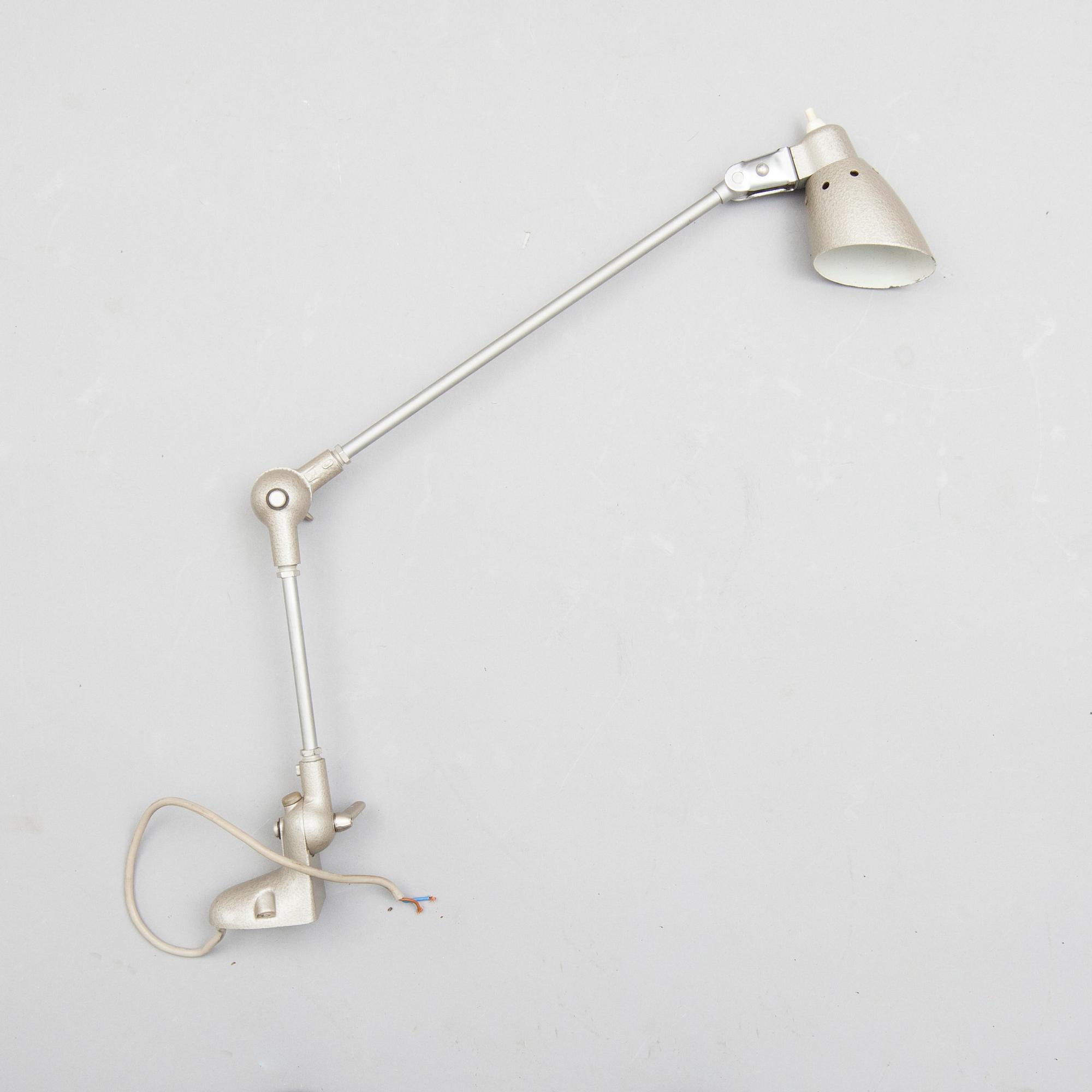 INDUSTRILAMPA, metall, etikettmärkt Pfaff, Tyskland, 1900-talets mitt.