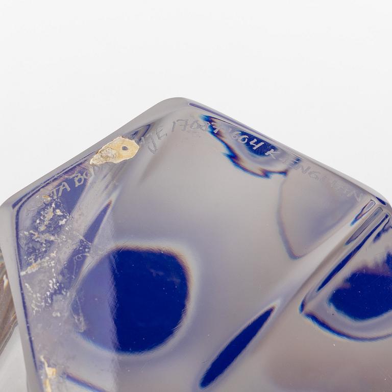 Kjell Engman, two glass sculptures, Kosta Boda.