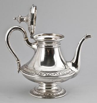 KAFFEKANNA, silver, nyrenässans, K Anderson, Stockholm 1881. Ca 400 gr.