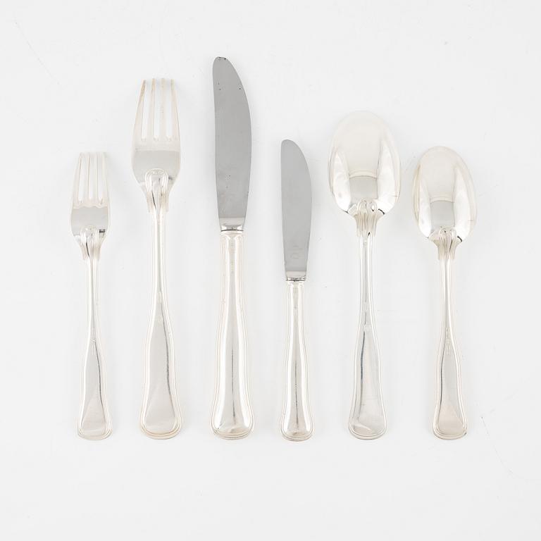 A Danish Silver Cutlery, 'Old Danish', including Cohr, Swedish import mark (71 pieces).