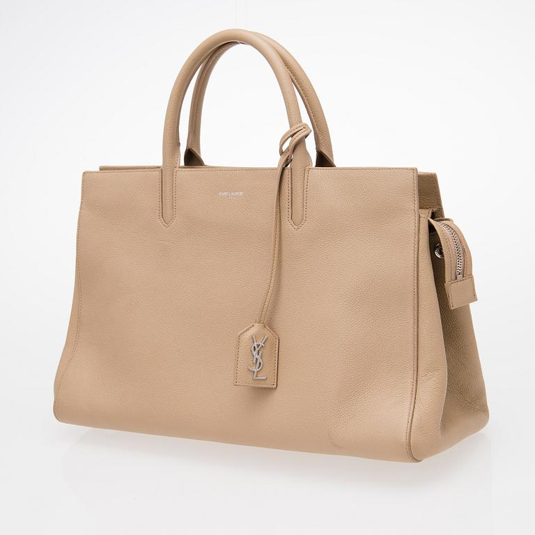 Nude Leather Cabas Rive Gauche Tote Bag.