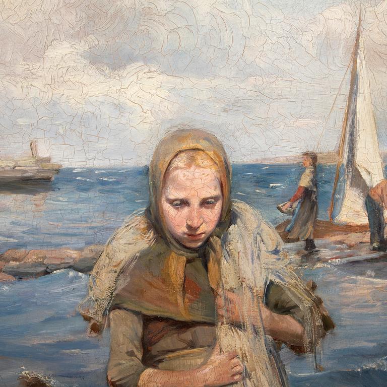Elisabeth Warling, Fisher Girl with Net.