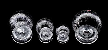 GLASSERVIS, 51 st, "Kekkerit" design Timo Sarpaneva, Iittala 1970/1980-tal.