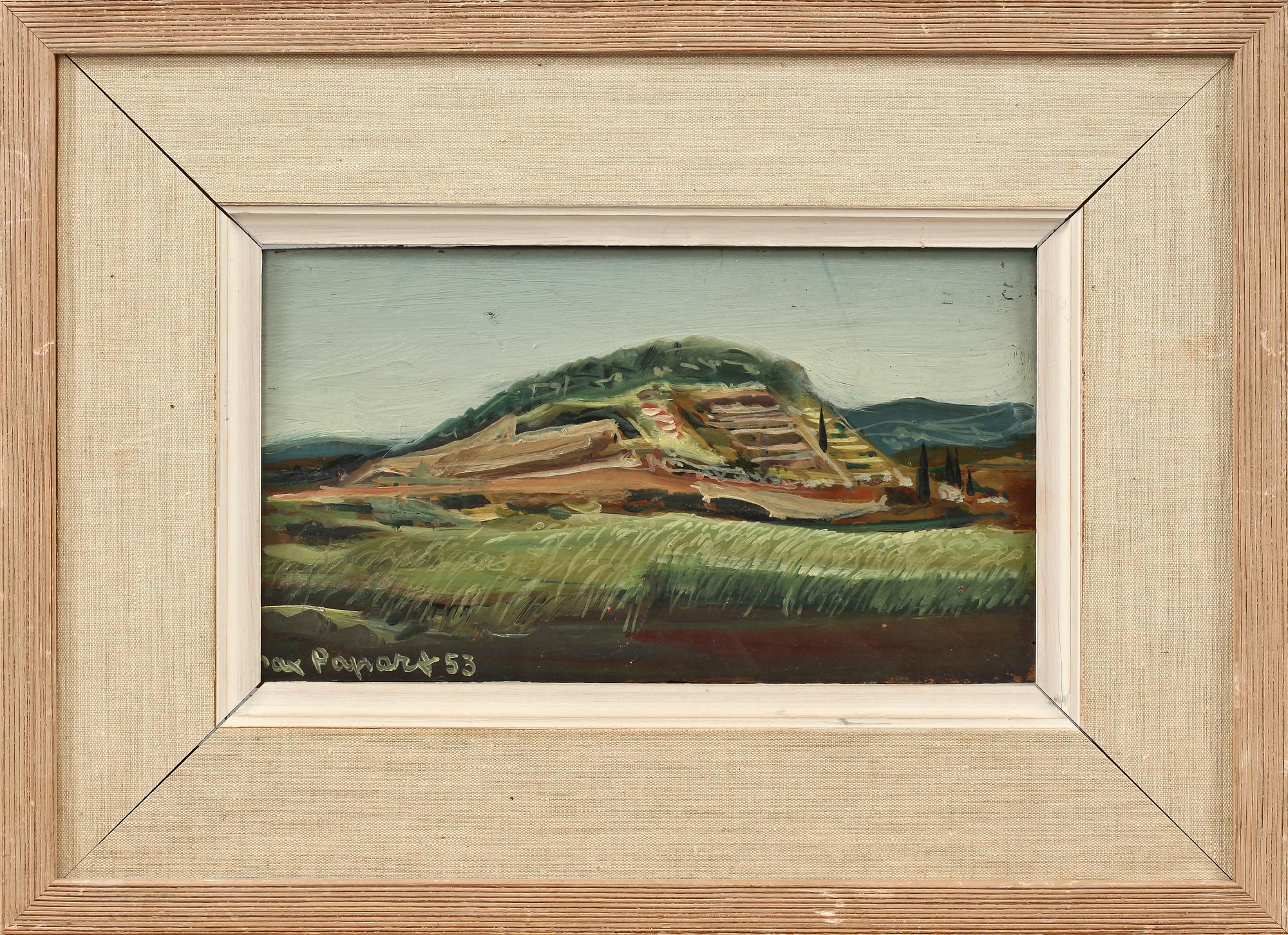 MAX PAPART, olja på pannå, sign o dat 53.