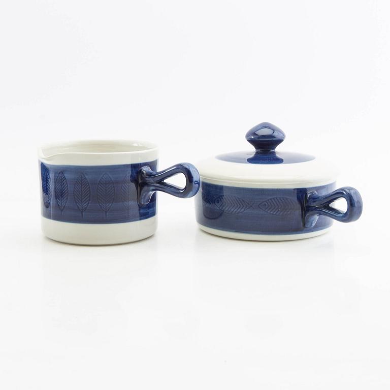 Hertha Bengtson, servis 9 dlr "Koka blå" Rörstrand 1900-talets mitt porslin.