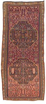 431. An antique kilim, southeastern Anatolia/Caucasus, c. 398 x 176 cm.