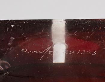 BORDSLAMPOR, 2 st, Carl Fagerlund, Orrefors, 1900-talets andra hälft.