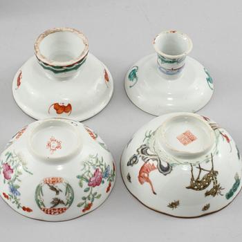 PARTI PORSLIN, 7 delar, Kina, 1900-tal.