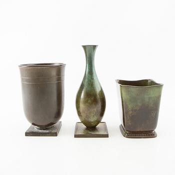 GAB vases 3 pcs Swedish Grace 1930s.