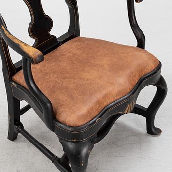 A pair of Rococo style armchairs. first half of the 20th Century.
