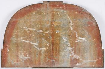 A Gustavian carved giltwood console table, Stockholm, late 18th century.