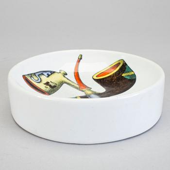 A Fornasetti porcelain ash tray, Milan, Italy.