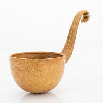 Kyllikki Salmenhaara, a stoneware stainer ladle, signed KS.
