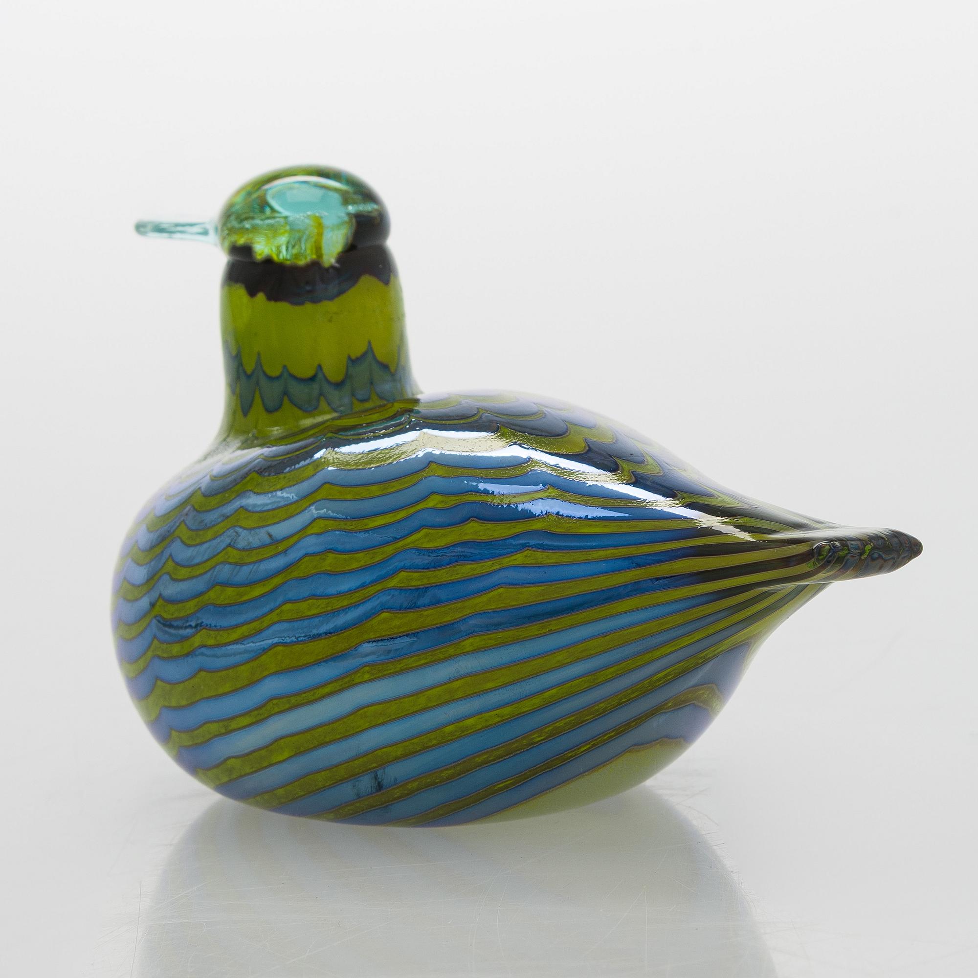 Oiva Toikka, lasilintu, "Tavitar", signeerattu O. Toikka Nuutajärvi.