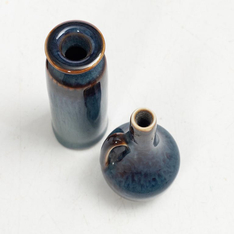 Carl-Harry Stålhane, a stoneware bowl and two miniature vases, Rörstrand, Sweden.