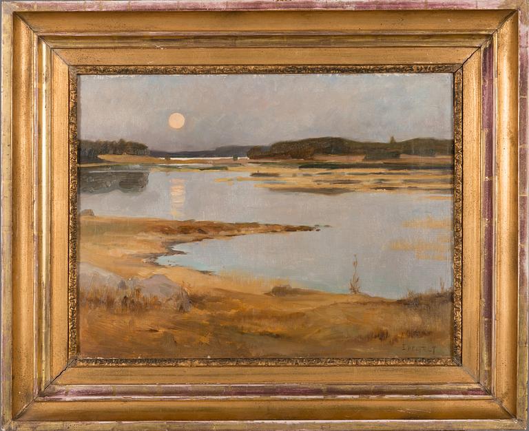 Albert Edelfelt, view from Kroknäs in moonlight.