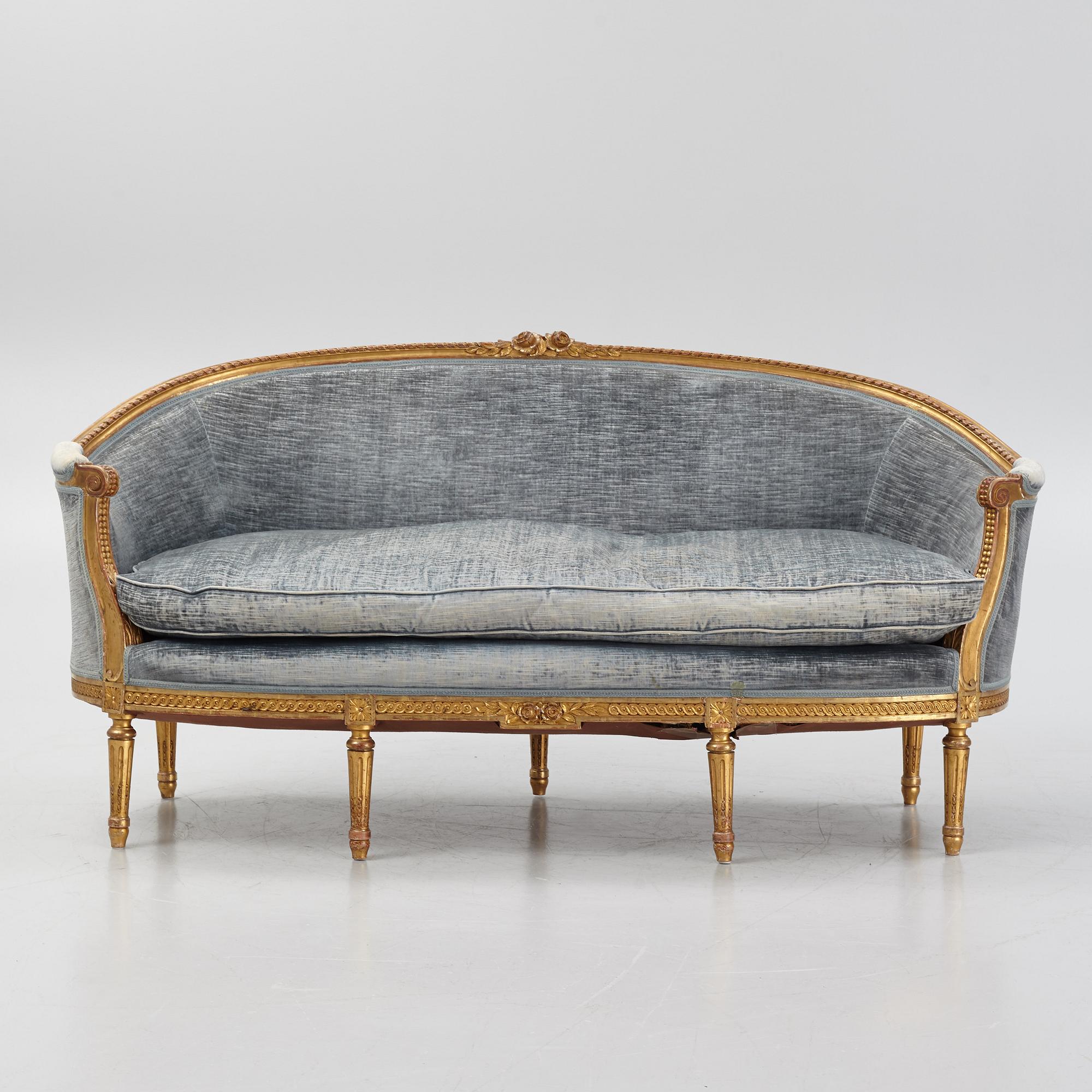 a gustavian style sofa from around 1900,