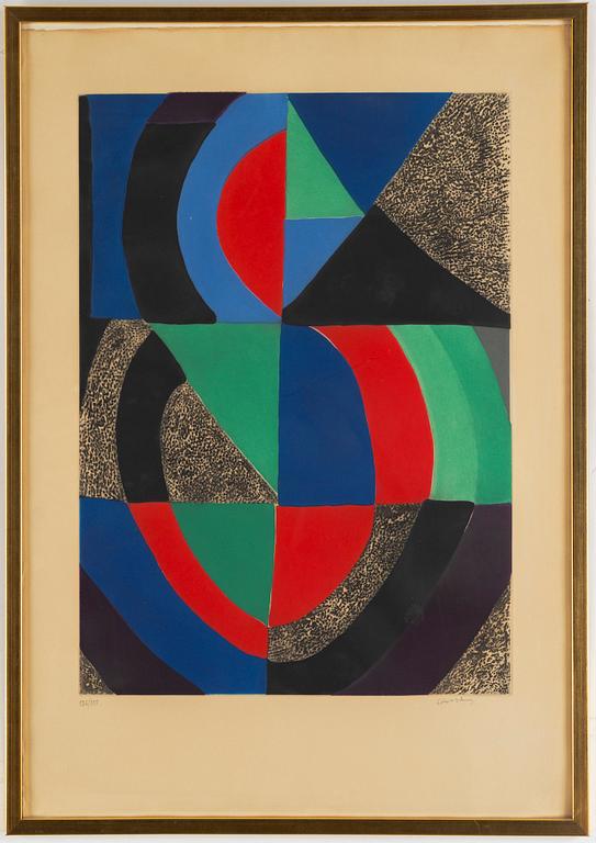 Sonia Delaunay, färgetsning, signerad 136/150.