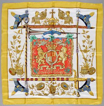 448. A silk scarf "The Queen Silver Jubilee 1977" by Hermès.