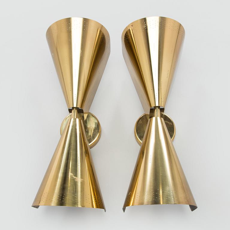 Paavo Tynell, a pair of  mid-20th century  wall lights for Taito. Made to order.