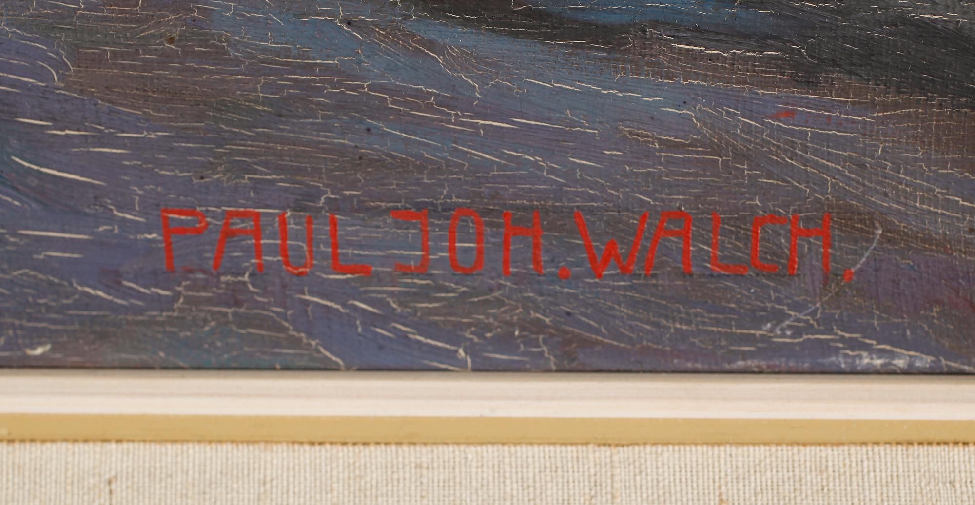 PAUL JOHANN WALCH, olja på duk, signerad.